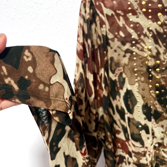 Traveler's collection Chic Animal Print Zip-Up Jacket 3 16/18 XL - Picture 4 of 8